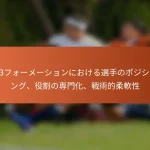 5-2-3フォーメーションにおける選手のポジショニング、役割の専門化、戦術的柔軟性